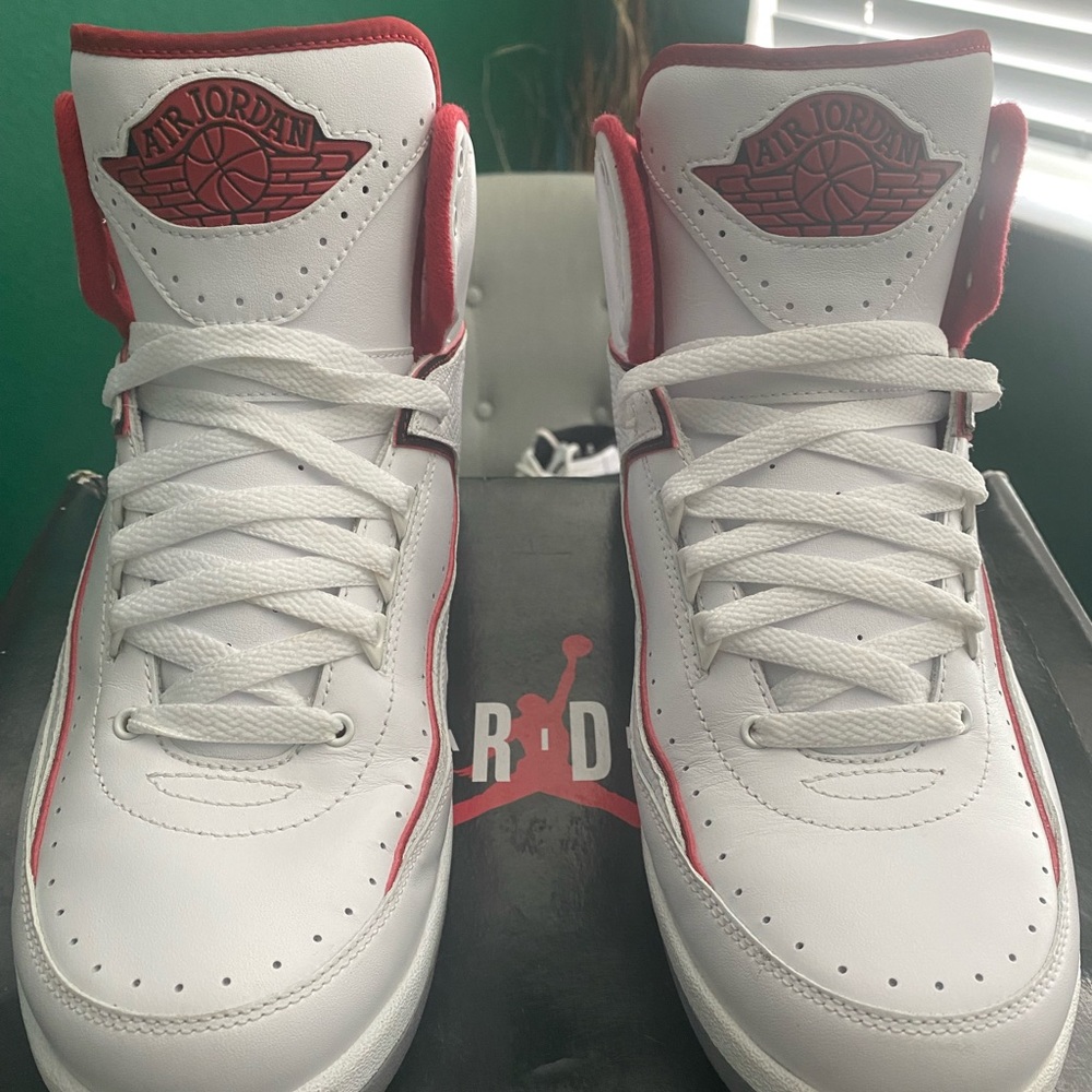 Jordan 2 retro white and red